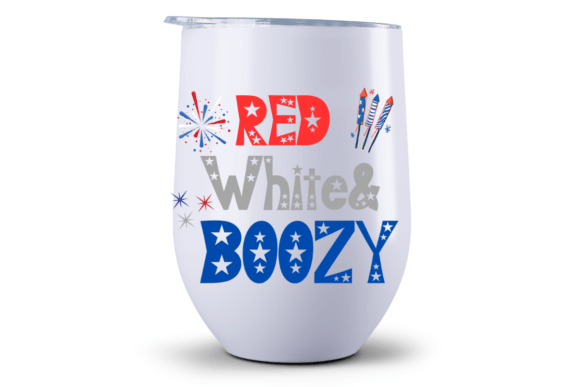 4th of July SVG Red White and Boozy SVG