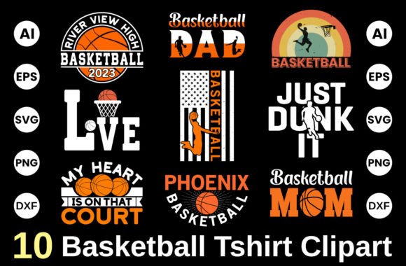 Basketball Tshirt Design Bundle Mug: Graphics for Crafts