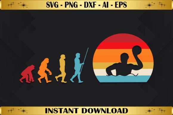 Retro Vintage Water Polo Graphics for T-Shirt Designs
