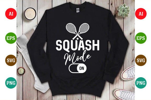 Squash Mode on Squash Player T-Shirt Graphics