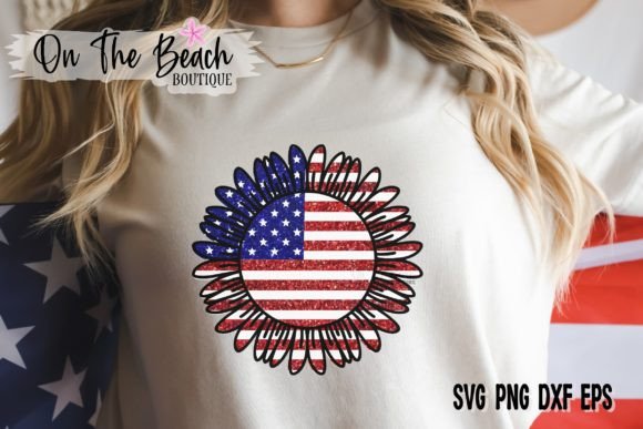 Sunflower SVG Flag for T-Shirt Designs